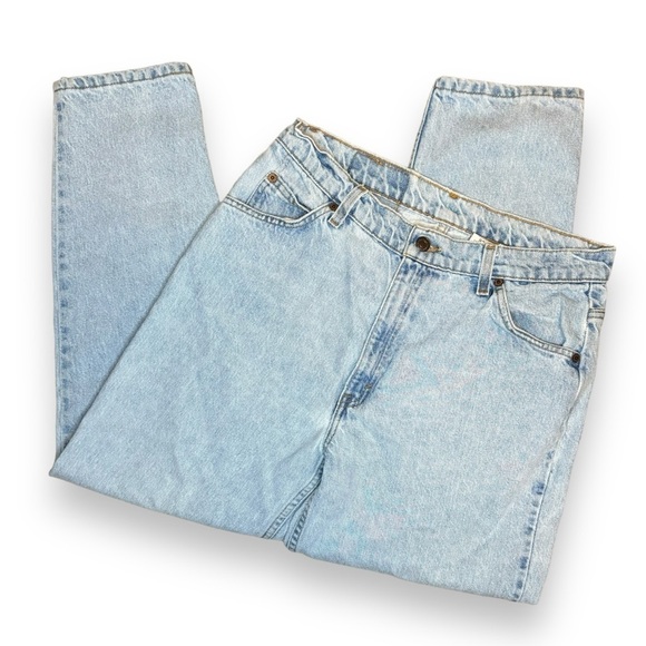 Levi’s Rare Vintage Orange Tab 921 Tapered Fit Light Wash Jeans Size Women’s 14 - Picture 1 of 7